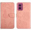 VSETKONAMOBIL 90368 ART BLOSSOM Peňaženkový obal pre Motorola Moto G55 5G ružový