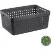 Seoul Plastový košík organizér 10 x 24 x 16 cm čierna