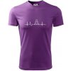 Ekg yoga - Pánske tričko Fantasy športové - M ( Fialová )