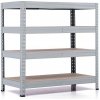 Policový regál Trestles RH 900x1000x450, nosnosť 1400 kg, 4 police Farba: sivá