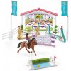 Schleich Turnajové závodisko s koníkmi a ošetrovateľkami s pohyblivými kĺbmi, 42440