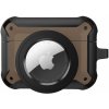 AppleKing 2v1 superodolný ochranný obal pre AirPods Pro/AirTag 1 / 2 - hnedý - možnosť vrátiť tovar ZADARMO do 30tich dní