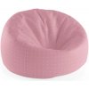Sablio Sedací vak Cocoon Biele čiarky na ružovej - 75 x 45 x 35 cm