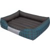 Stanislaw Jurga PillowPrim posteľ pre psa pohovka pre psov vankúš pre psov gauč pre domácich miláčikov veľkosť XL 85x65 modrá, károvaná