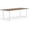 Stôl Muuto biele nohy 225 x 90 cm tmavý dub