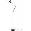 RENDL DANNY stojacia lampa čierna/mosadz, 150cm, E14, polohovateľná