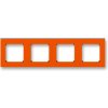 ABB, s.r.o. Levit - 3901H-A05040 66 - Rámček štvornásobný - oranžová/dymová čierna
