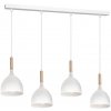 Luminex Luster na lanku NOAK WOOD 4xE27/15W/230V biela/buk LU3710 + záruka 3 roky zadarmo + záruka 3 roky zadarmo