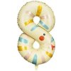 PartyDeco Fóliový balón číslo 8 had