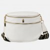 Crossbody kožená kabelka Wojewodzic biele zlaté kovanie 31933/FD17/Z