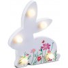 Veľkonočné dekorácie ZAJAC s LED 10,5 x 12,5 cm