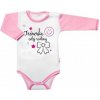 Baby Nellys Body dlhý rukáv s vtipným textom Trenérka celé rodiny