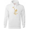 Volejbal zlatá - Mikina pánska Cape s kapucňou - M ( Biela )