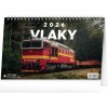 NOTIQUE Stolový kalendár Vlaky 2026, 23,1 x 14,5 cm