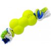 Dog Fantasy Plaček Strong Foamed kost guma s provazom 8,8 cm