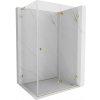 MEXEN/S - Lunar-F L sprchovací kút skladacie dvere pravá 100 x 90, transparent, zlato 836L-100-090-50-00-P