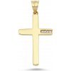 Lillian Vassago Zlatý minimalistický prívesok Krížik so zirkónmi LLV46-GP076