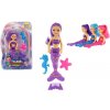 Teddies Bábika morská panna s doplnkami plast 15cm, 3 farby