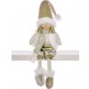Dekorácia MagicHome Vianoce, Chlapček v zlatom, sediace, 33 cm