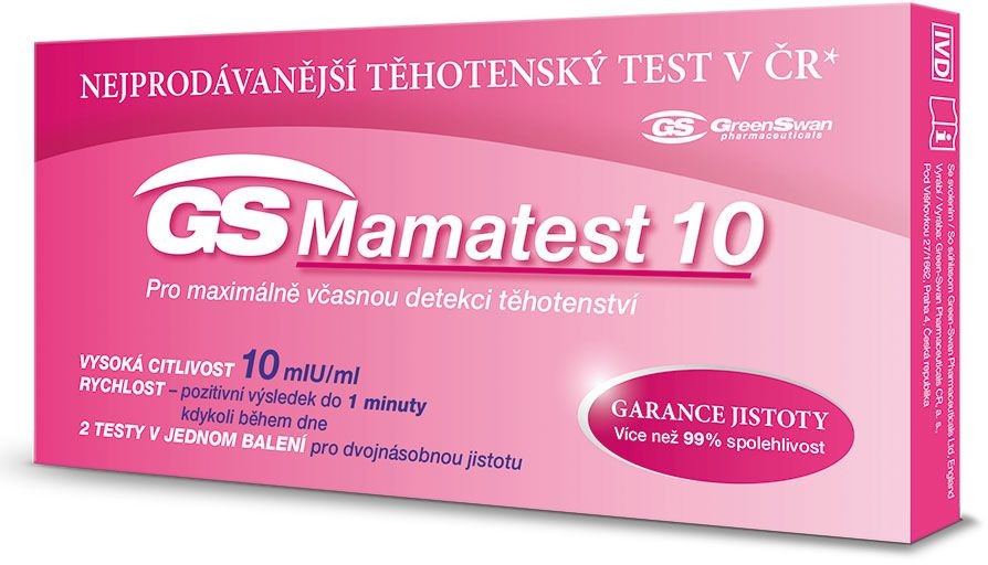 GS Mamatest 10 tehotenský test 2 ks od 1,28 € - Heureka.sk