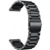 Kovový náramek pro chytré hodinky - 20mm (Amazfit, Samsung, Garmin, Honor, Huawei) Barva: Černý