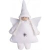 Ozdoba na vianočný stromček z filcu - anjelik biely 18 cm