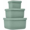 KikkaBoo Sada boxů na svačinu 3 ks Platinum Silicone Sage