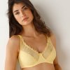 Zmenšujúca podprsenka Antioco z tylu a mikrovlákna s výšivkou a s flexi kosticami žltá 125 Blancheporte