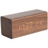 Budík s LED indexom KA5652DW, hnedý