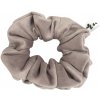 Gumička Scrunchie zamatová luxusná Maxi sivá