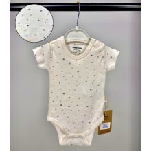 Baby cosy Luxusné dojčenské body z organickej bavlny Ecru