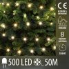 Vianočná led svetelná reťaz vonkajšia - DOT LED - programy, časovač - 500led - 50m - teplá biela