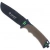 Ganzo Knife G8012-DY nôž do prírody 11,5 cm, čierno-hnedá, ABS, guma, plastové puzdro