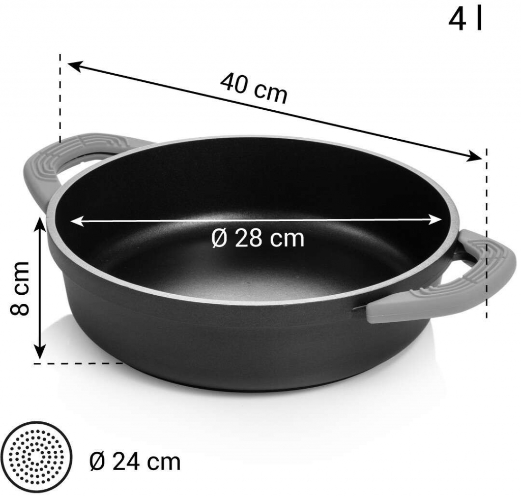 TESCOMA panvica hlboká SmartCLICK 2 úchyty 28 cm