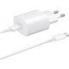 Samsung síťová nabíječka EP-TA800EWE + kabe EP-DA705BWE USB-C, 25W, bílá, (bulk) 57983113661