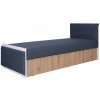 GIB MEBLE Posteľ Nismo s úložným priestorom 90x200 cm biela