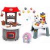 Set didaktický stolík Activity Table Little a kuchynka pre najmenších Smoby so stavebnicou v dóze s 50 farebnými kockami