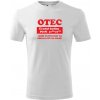 Tričko pánske Otec úradné hodimy Farba trička: Biela, Veľkosť: 5XL, Farba potlače: Čerevená