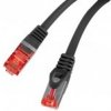 Lanberg patchcord KAT.6 FTP LSZH CU 1M čierny FLUKE PASSED