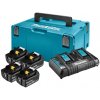 Makita Makita AKU sada Li-ion LXT 18V, 4x BL1860B + DC18RD + Makpac 198091-4