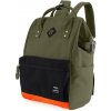 Himawari Unisex batoh USB port Doger Zelenočierny 21 l