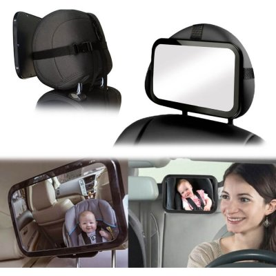 BabySafety 6357 zrkadlo na pozorovanie dieťaťa v aute 29,5 x 19 x 2,3 cm čierna