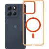 Kryt Case Frame Clear Hybrid Mag Cover s MagSafe Motorola Moto G86 Hermes Orange