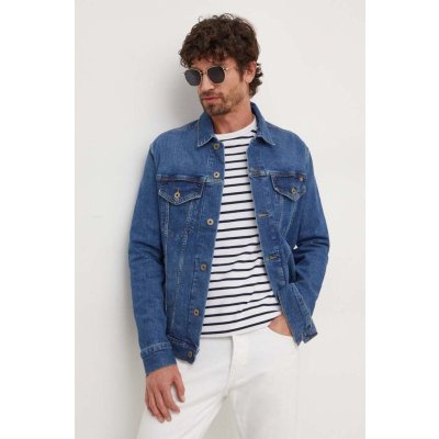 Pepe Jeans Rifľová bunda pánska prechodná PM402715HT7 modrá