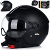 OTVORENÁ MOTOCYKLOVÁ PRILBA | VITO MÓDA MATT BLACK | SKÚTER CHOPPER ECE 22.06