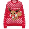 Pokémon - Eevee Christmas Jumper Velikost: S, Barva: Red