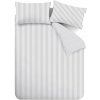 Sivé flanelové obliečky na dvojlôžko 200x200 cm Stripe – Catherine Lansfield