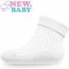 Dojčenské pruhované ponožky New Baby biele Biela 56 (0-3m)