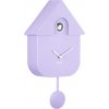 Nástenné hodiny s kukučkou Modern Cuckoo, svetlofialové