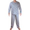 Karel froté pyžamo pánske 3F-785-27 XL šedomodrá